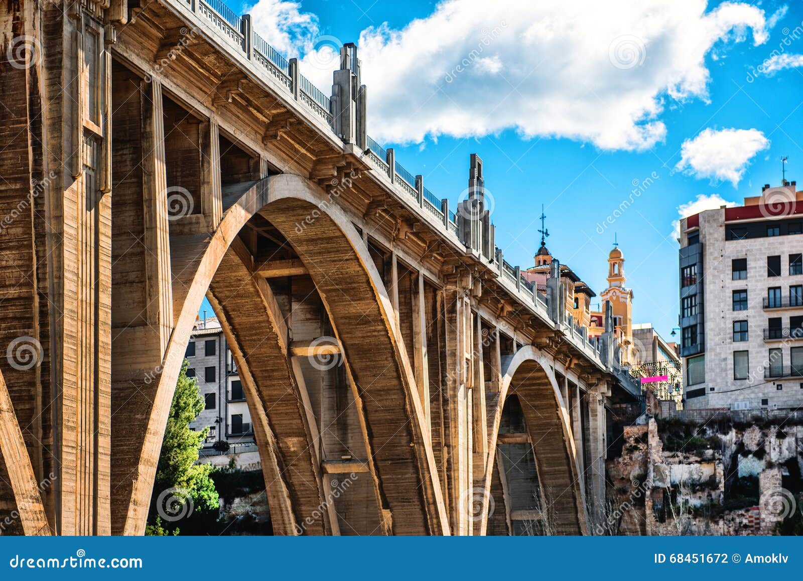 san jordi bridge in alcoy city. spain